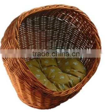 100% handmade wicker baskets for dogs wicker pet sleeping basket from China