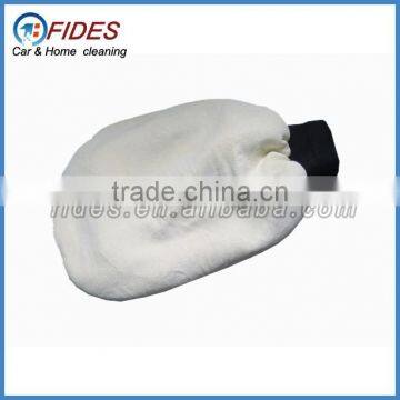 nutural genuine chamois leather sheepskin wash mitt for car and furniture