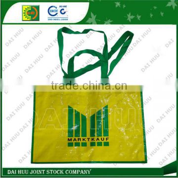 Colorful Lamination with BOPP woven tote bag for shopping