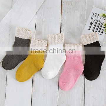 B40771A Wholesale 10 colors kids thick cotton socks