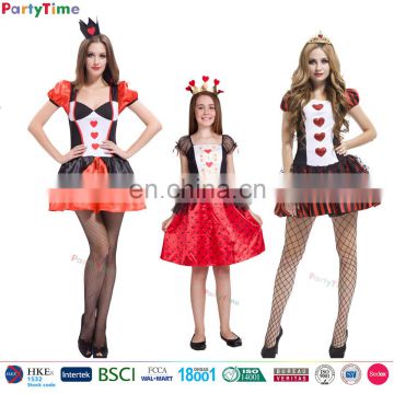 halloween carnival party dresses new arrival red queen of hearts dress cosplay queen costume