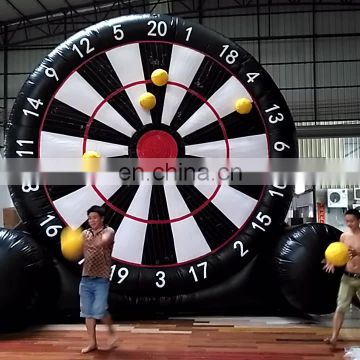 Outdoor air pop up inflatable football shooting dart, soccer sporting games for sale