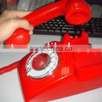rotary dialing old style telephone