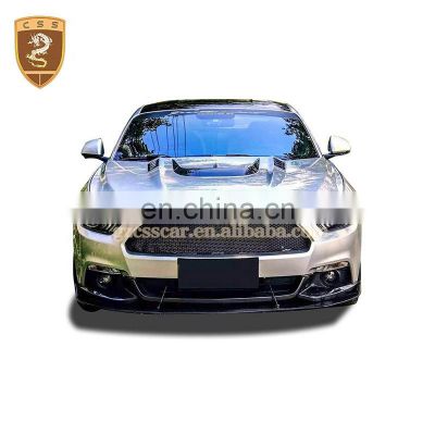 Top quality small body kit for ford mustang in carbon fiber rear diffuser front lip