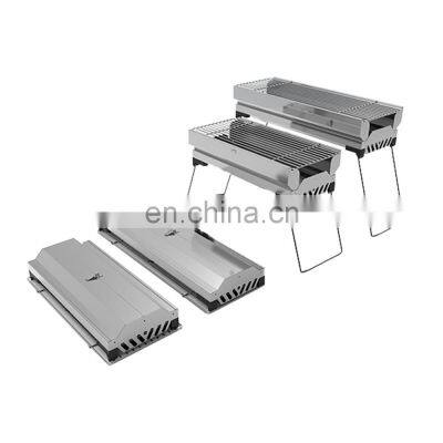 Folding BBQ Kebab Grill Machine Charcoal BBQ Grill for Sale Wood Charcoal Stainless Steel Portable Outdoor Product Not Coated