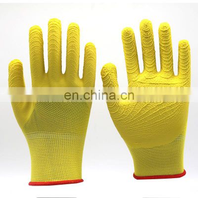 Economic Knitted Cheap Working Safety Gloves Latex Coated Construction Gloves