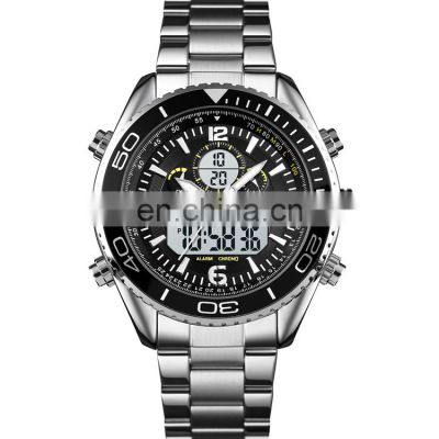 Skmei Wholesale 1600 Luxury Custom Stainless Steel Men's Waterproof Digital Analog Watch