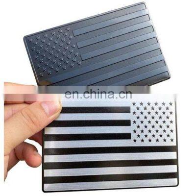 Aluminum Car Decoration Customized American Flag Left Right Side Fender Emblem