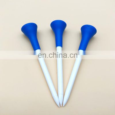 50 pieces acceptable ready to ship random color 83 mm double layers soft head plastic golf tee