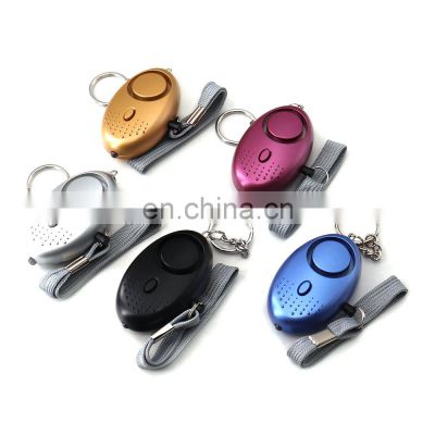 Wholesale Light Weight 130dB Led Flashlight Abs SOS Personal Anti Attack Emergency Defense Safety Alarm Keychain