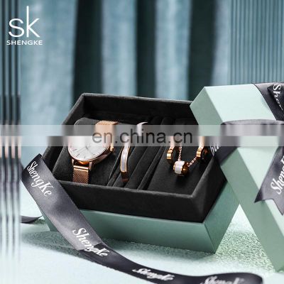 SHENGKE Girl Watch Gift Set Interchangeable Watch Gift Set in Box for Girls K0137L Gifts for Women Luxury Jam Tangan wanita