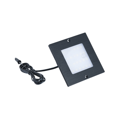 Under Cabinet Mini Panel Lighting 12V 4.5W with Surface Mount Puck Light for Kitchen Van Truck Car Galley Downlight (Square Black 4000K)