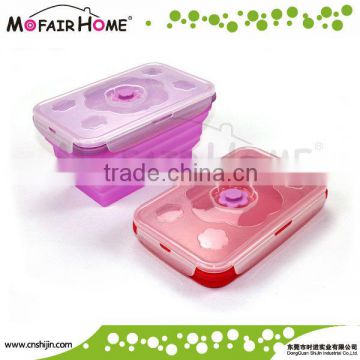 Kitchenware rectangle foldable silicone thermal lunch boxes