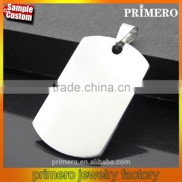 Fashion Stainless Steel Military Dog Tags Necklace Pendant Blank, Logo Customize, wholesale