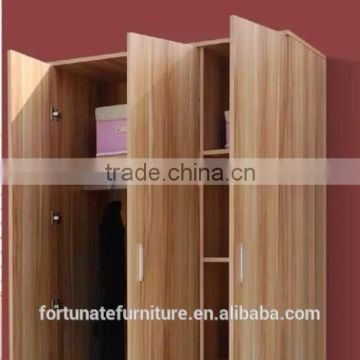 Three door laminated particle board clothes wardrobe for sale