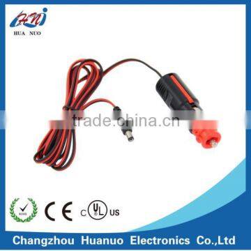 Red head Car cigarette lighter plug to DC plug5.5*2.1 with cable