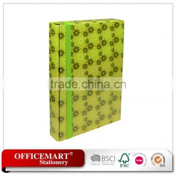 a5 file box with stretch bands and flocking file box
