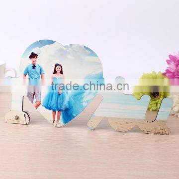 Sublimation wood photo frame in I love you design