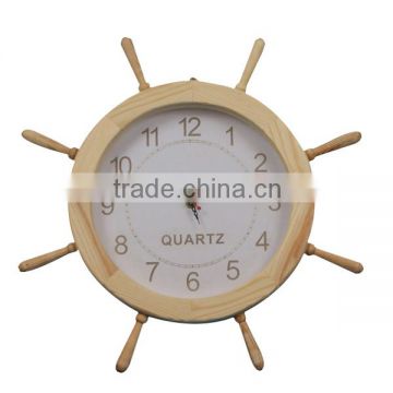 Best price and high quality pine wooden toy with carving clock