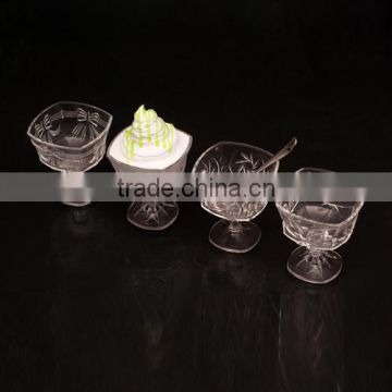 elegant glass ice cram cups glassware