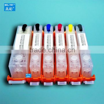 6color 370 371 PGI-370 PGBK CLI-371 refillable ink cartridge For canon PIXMA MG7730 MG6930 MG5730 with chip