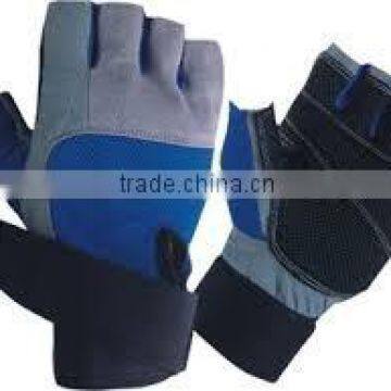 Short Finger leather Weight Lifting Gloves