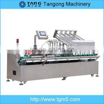 auto 4 head facial mask filling sealing printing machinery