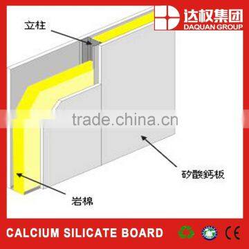 calciumm silicate wall cladding system with high level insulation