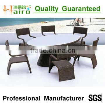 synthetic outdoor rattan dining table and chair