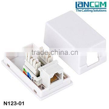 Lancom In time replied newest design promotion cat5e cat6 Keystone jack Surface Mount Boxe