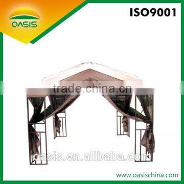 Metal Gateway Gazebo with sidewall gauze element