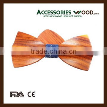 wooden material bowtie and plain dyed pattern wood bowtie hot for collar