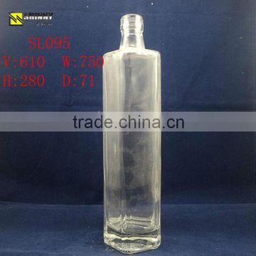 610ml square glass bottle for high-class imported wines