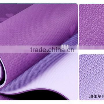 purple custom print eco yoga mats tpe 7mm 10mm