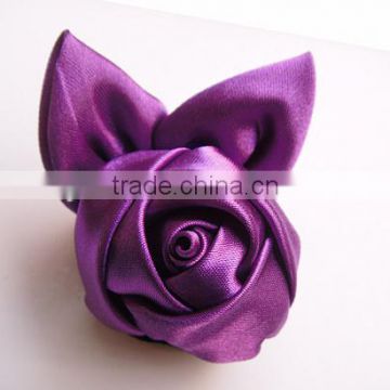 Decorative Polyester Handmade satin ribbon flowers and bows artificial flower for dress flower ribbon