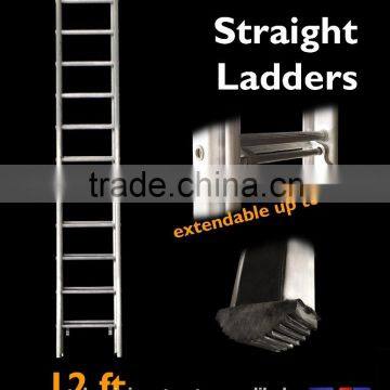 Aluminium 2 Section Straight Ladders 12 ft.