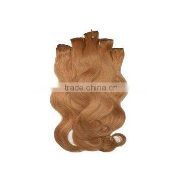 Heat resistant synthetic fiber Cilp In blonde Body Wavy hair extension sets