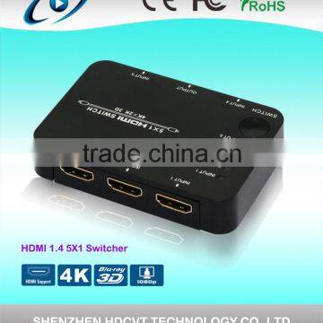 High qaulity 4K x 2K, Switch HDMI 5 by 1, high speed, support IR