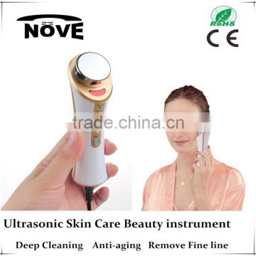 2016 As Seen On TV Ultrasonic Ionic Beauty Equipment 1M Hz Ultrasonic Skin Scrubber with showcase