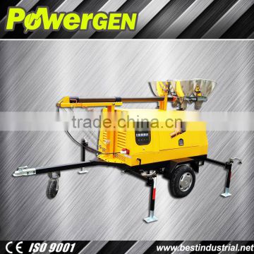 Hot Sale!!!POWER-GEN Reliable Water Cooled electric light tower 8KW Mining Mobile Light Tower