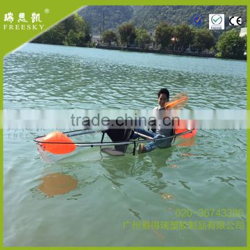 made in china passanger fiberglass hull transparent kayak for sale