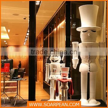 OEM design fiberglass abstract soldier statues for window display