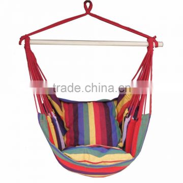 Rainbow Stripe Cotton Hanging Hammock Swing Chair