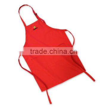 wholesale cheap red aprons with tool pocket