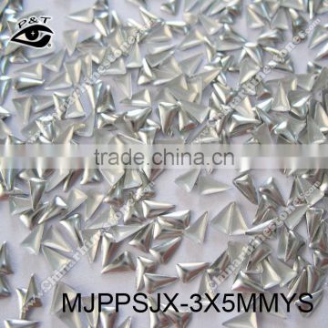 3x5mm silver triangle studs for nail art small metal studs for nail