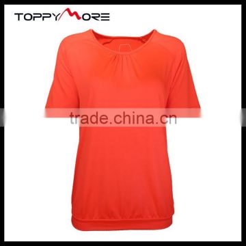 T092-1644O High Quality Ladies O-neck T shirt OEM Service Sport T shirt Wholesale China
