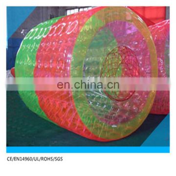 colorful plastic pvc inflatable water roller , factory water roller ball price