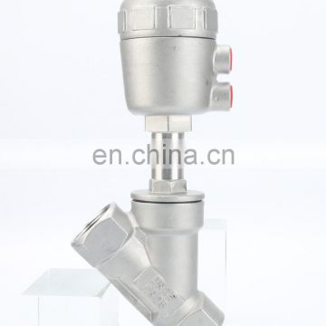 Pneumatic operated Stainless Steel Angle Seat Valve gogo valve G1"