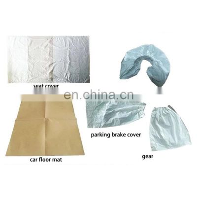 JZ China hot Selling 5in1 disposable car Seat Covers kit for Car Service Center