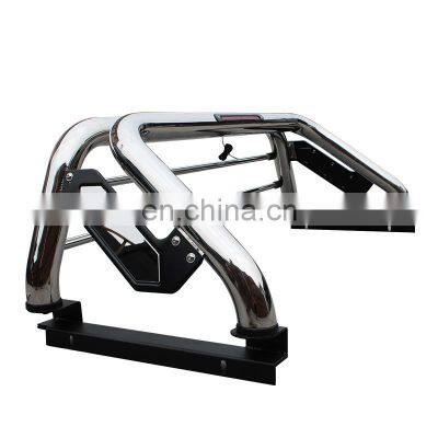 High Selling Roll Bar Stainless Steel Sport Roll Bar with light for Toyota Hilux Vigo Ford Ranger